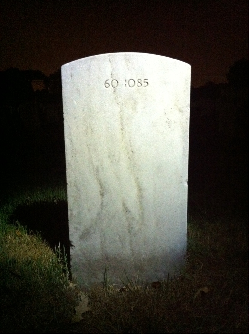 Back of headstone — Vernon Jones