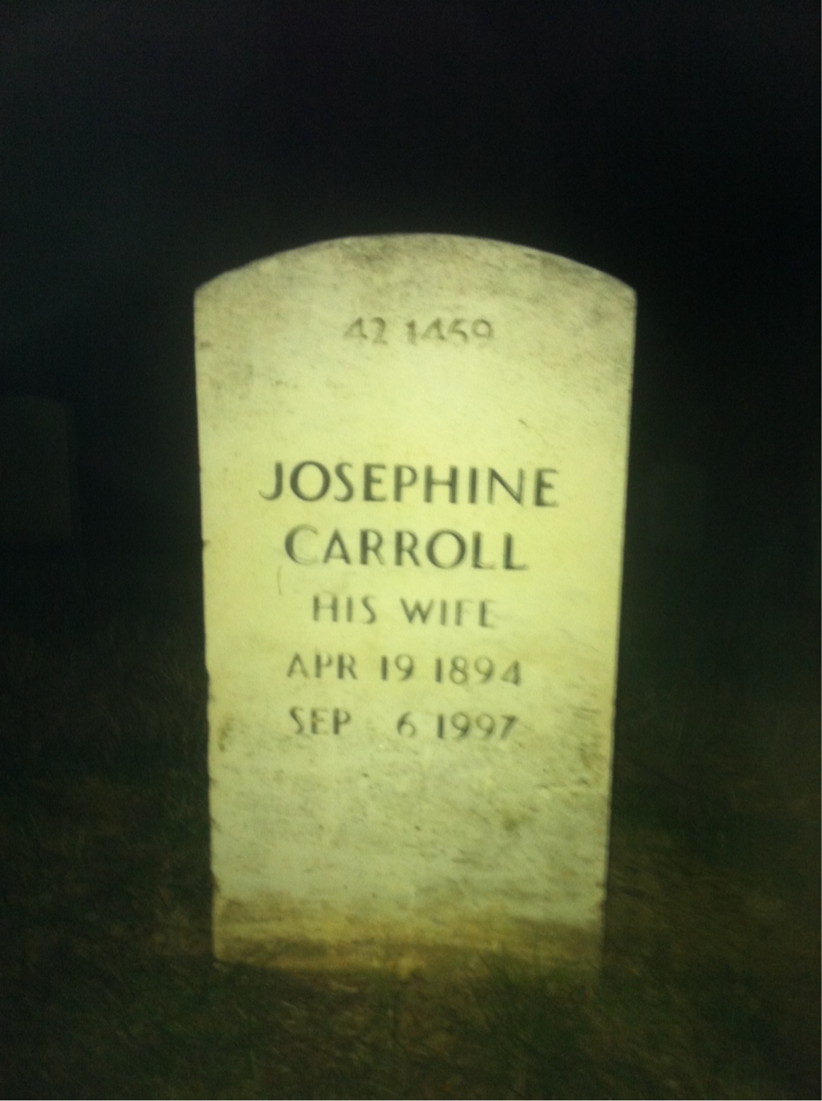 Back of headstone — William Arthur Smith