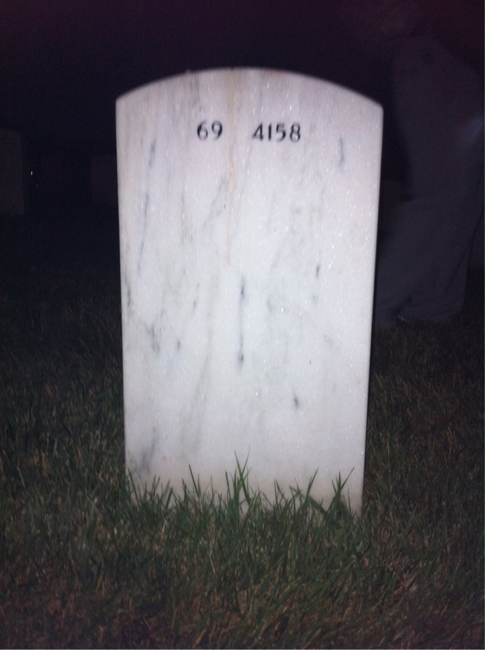 Back of headstone — Lawrence Gibson