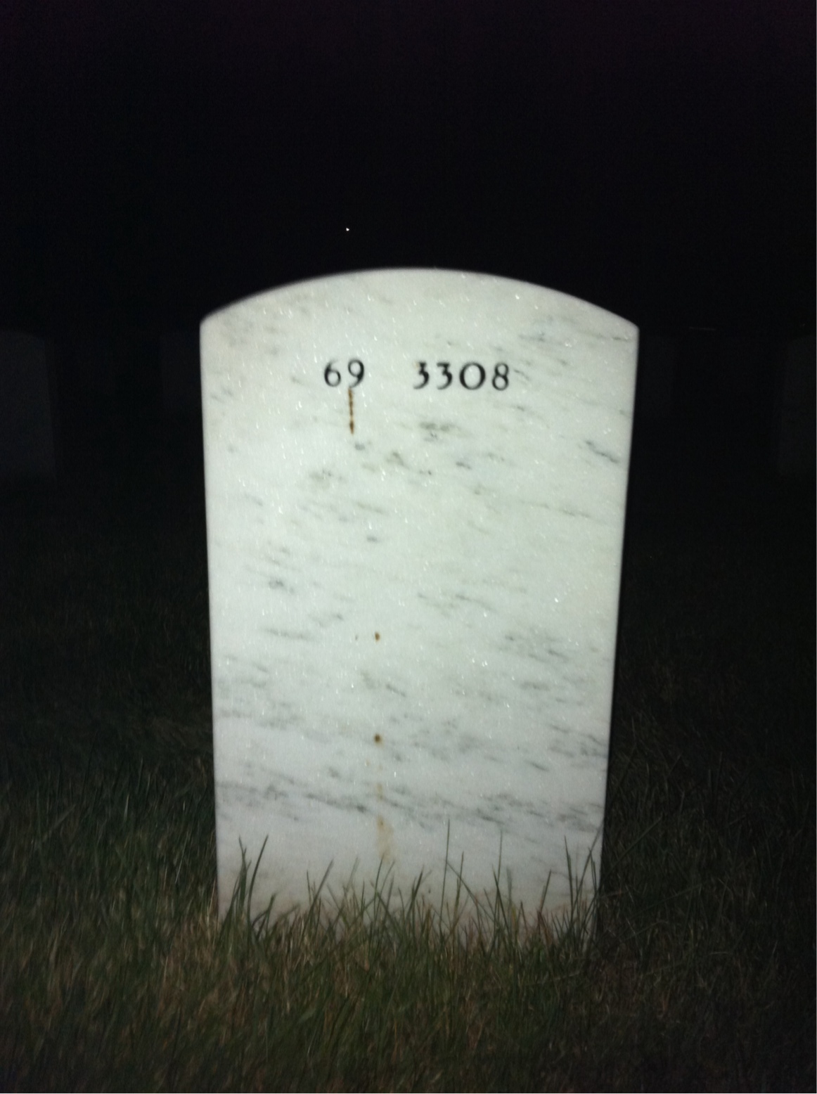 Back of headstone — Maurice Dunn