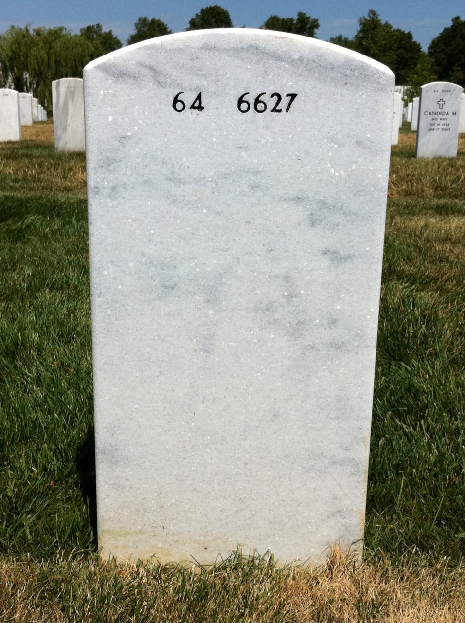 Back of headstone — William Rodney Ziegler