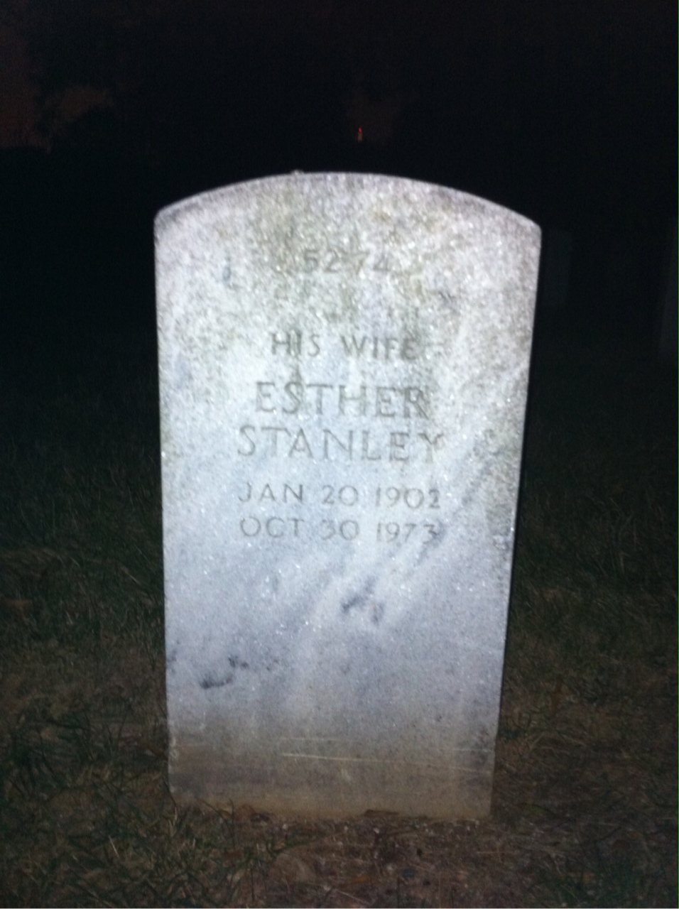 Back of headstone — Bertram Anderson