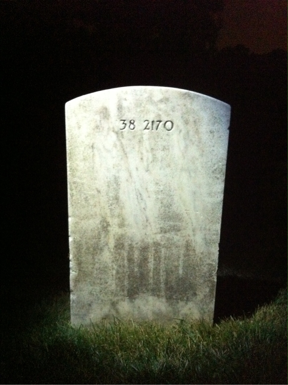 Back of headstone — Mervin W Lucas