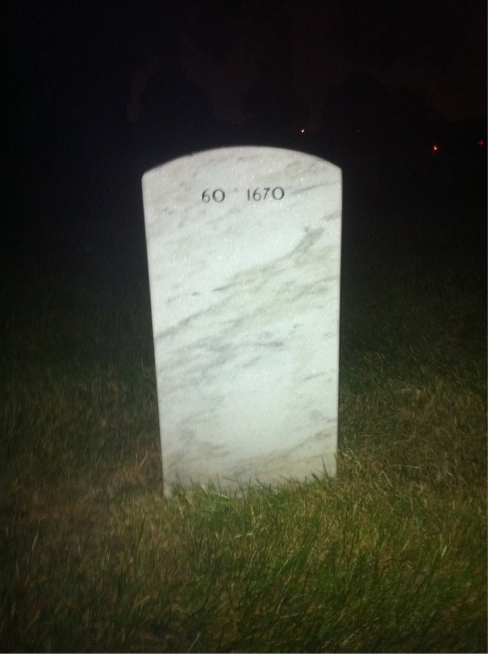 Back of headstone — Gerald Brown