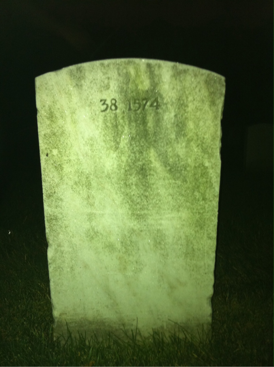 Back of headstone — Florence Moorefield