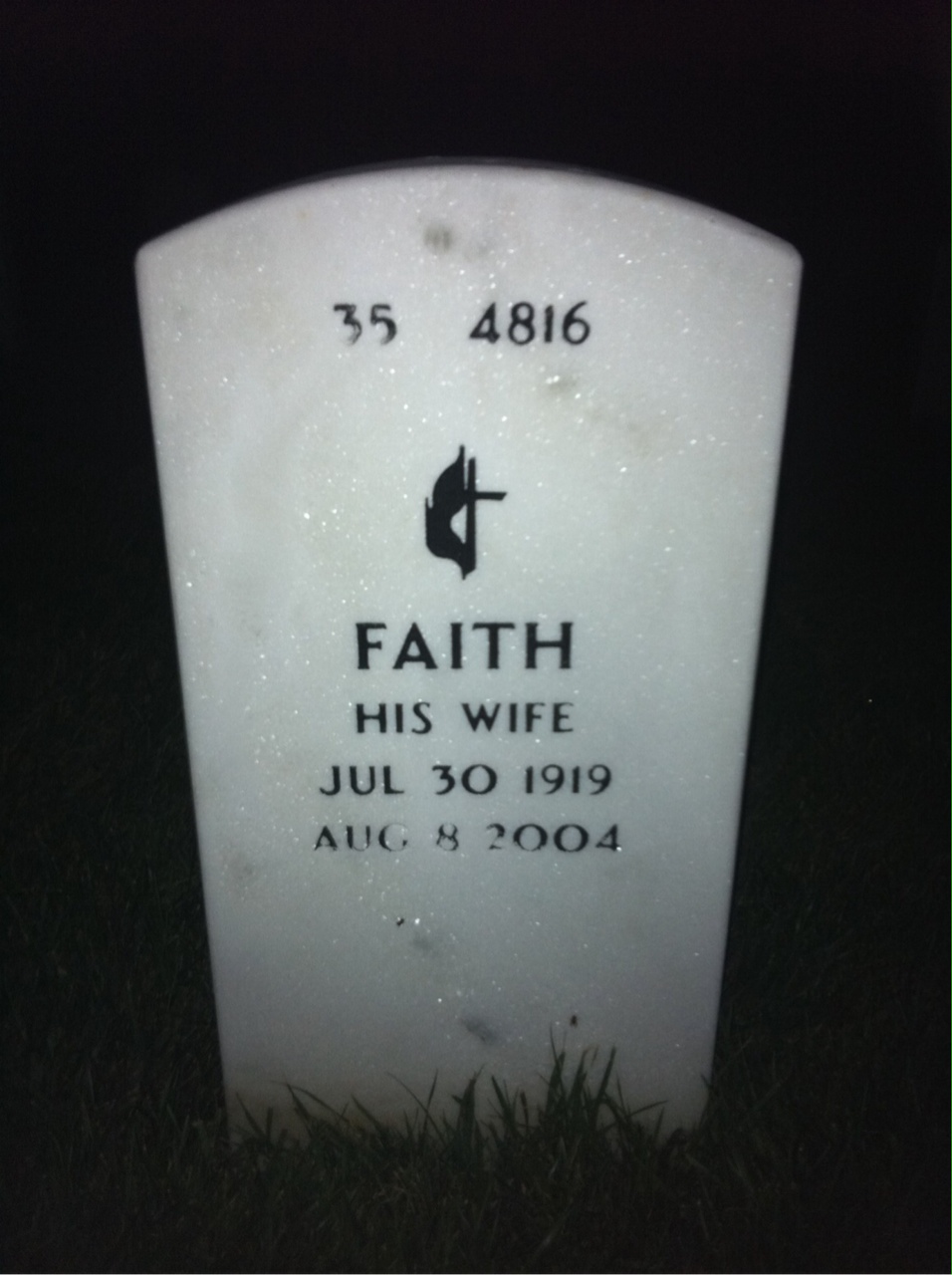 Back of headstone — Carl Ulbricht