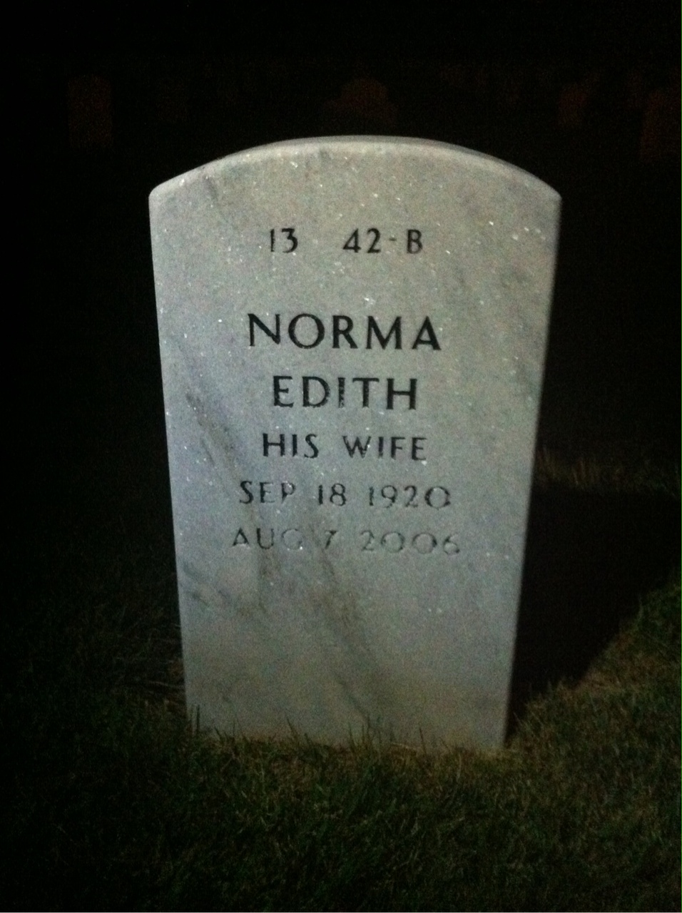 Back of headstone — Clarence Mohler