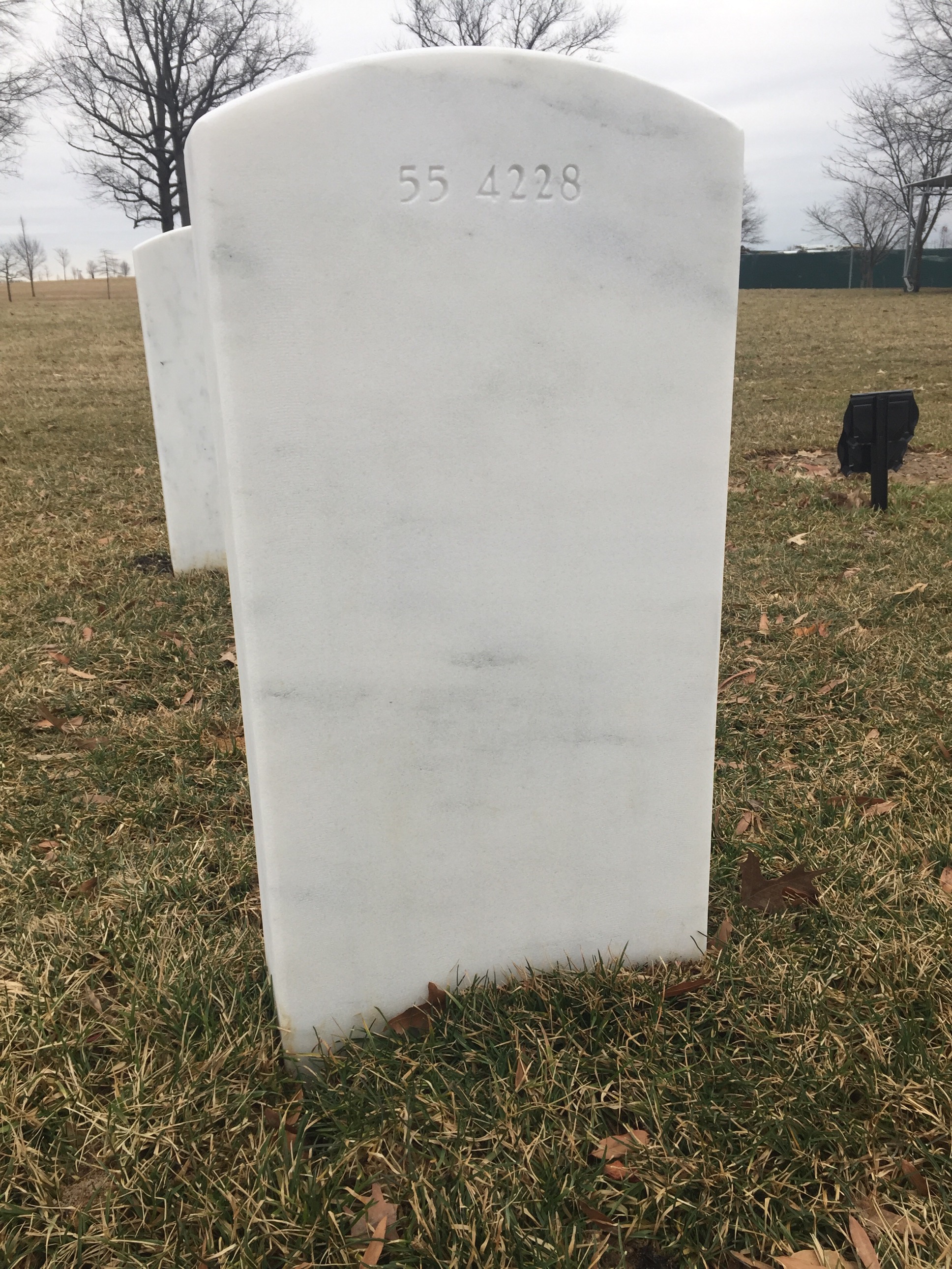 Back of headstone — Donald Moore