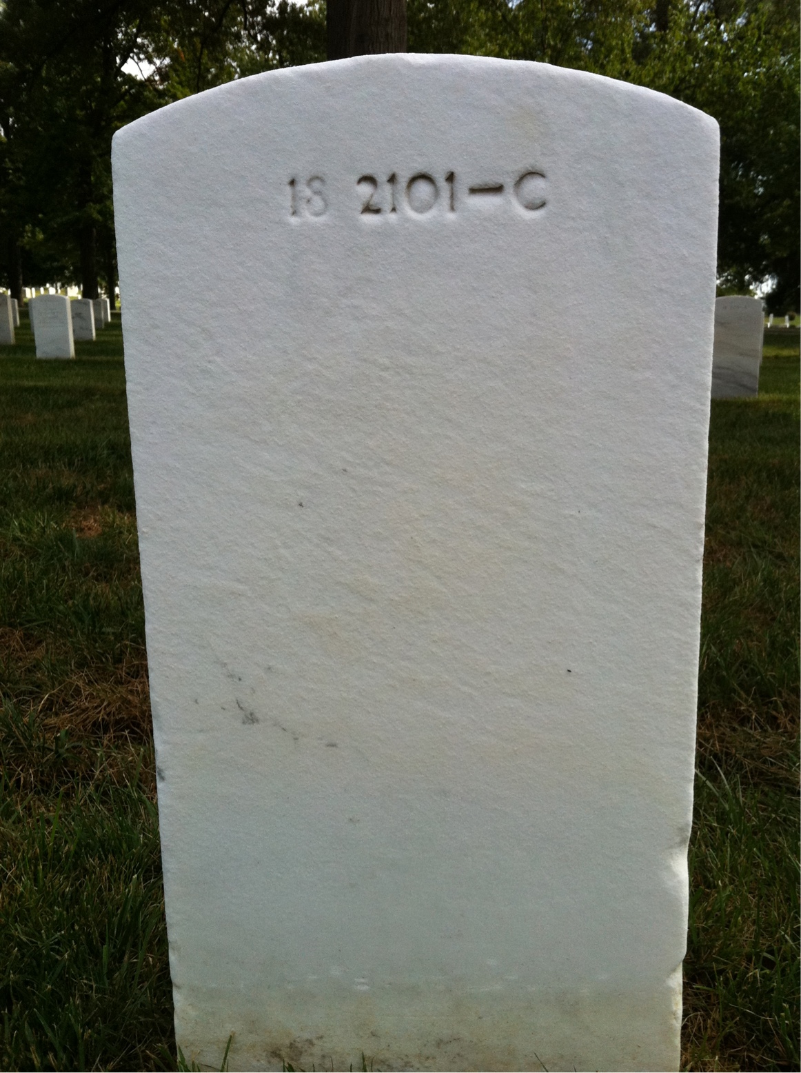Back of headstone — Allen Baker