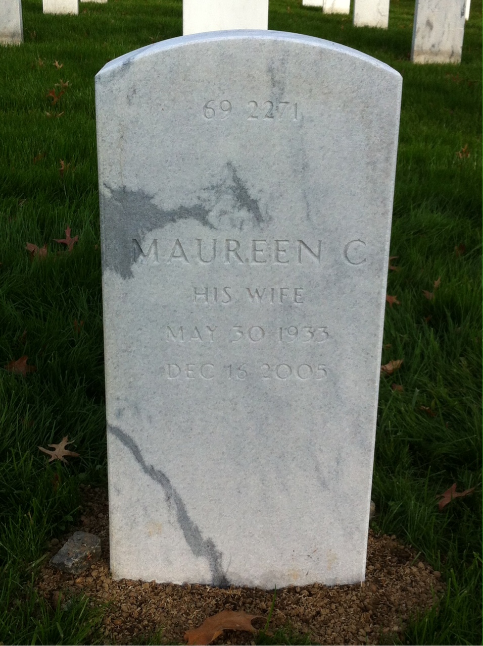 Back of headstone — Robert O'Donnell