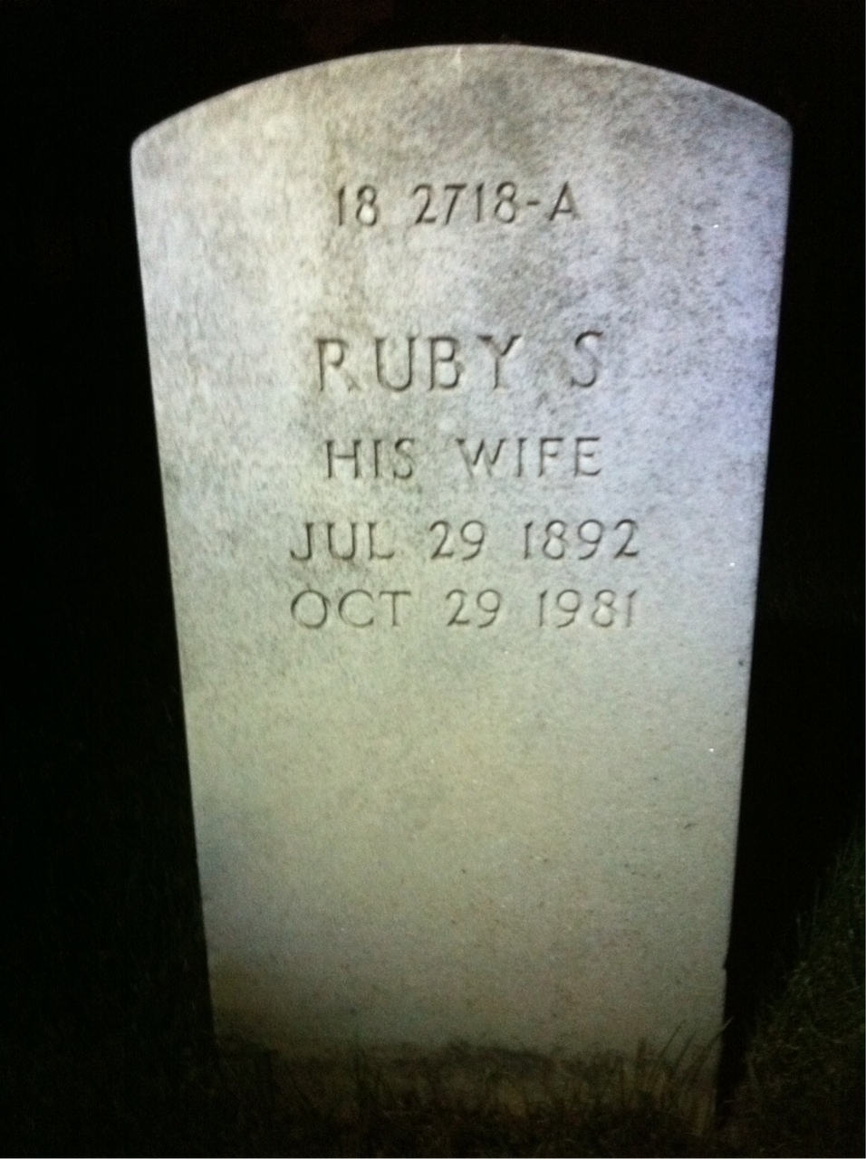 Back of headstone — Clark Boswell
