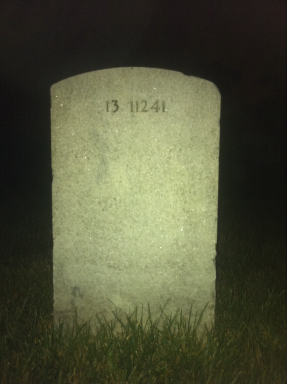 Back of headstone — Robert Armstrong