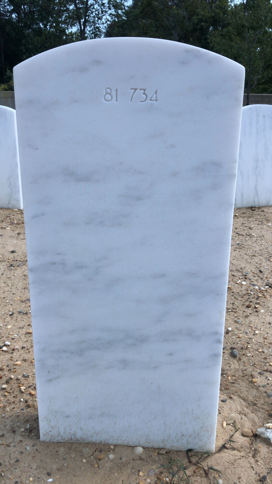 Back of headstone — William R Kester
