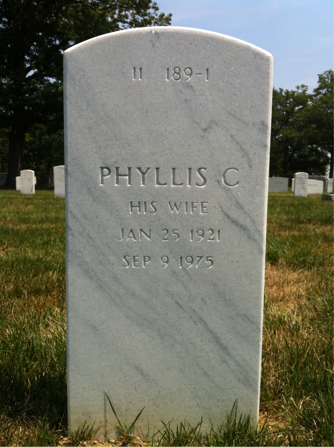 Back of headstone — George Axtell