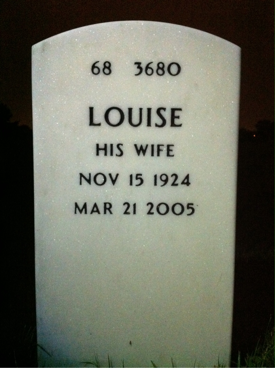 Back of headstone — Arthur Newman