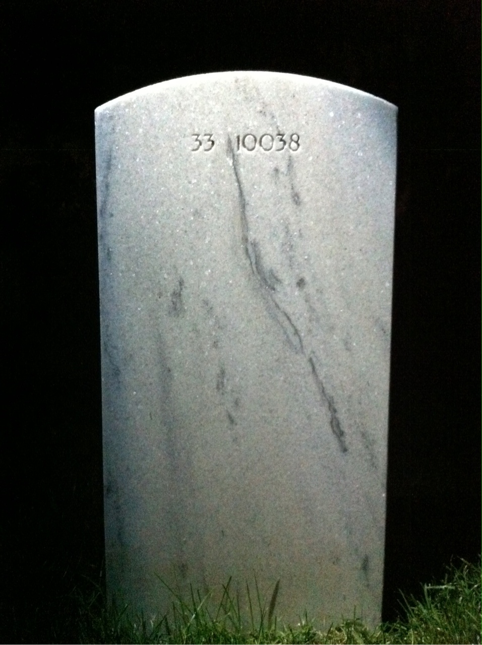 Back of headstone — Catherine E Cook