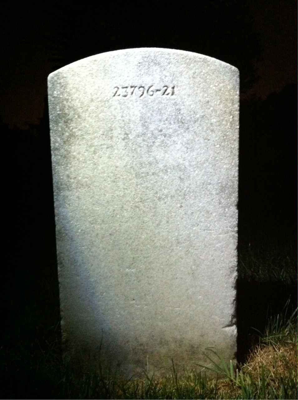 Back of headstone — Amos Mockabee