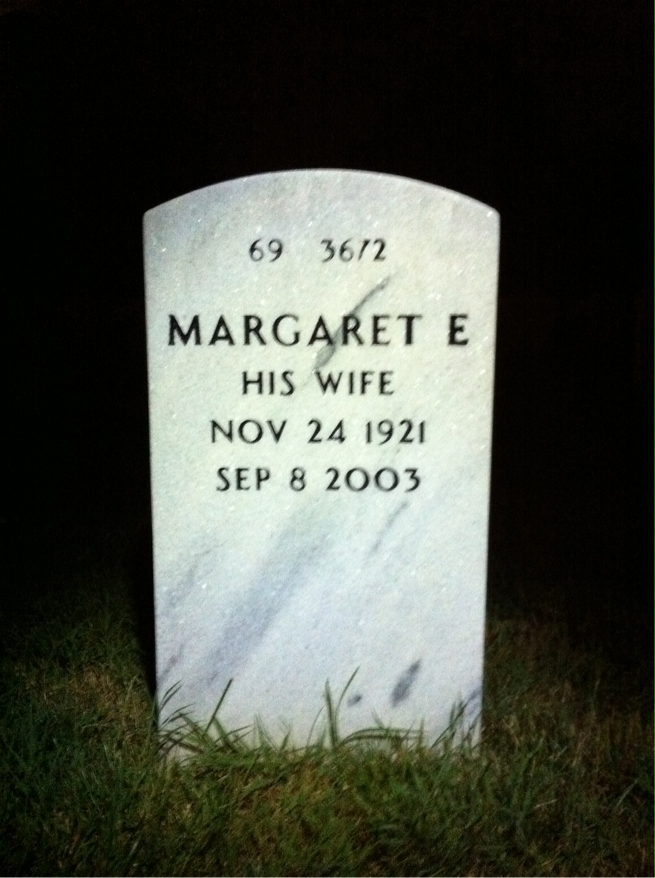 Back of headstone — Harold Kaltenbach