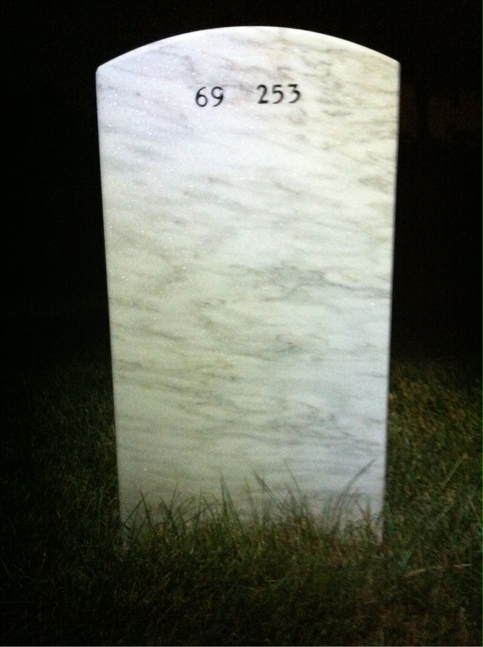 Back of headstone — Robert Wall