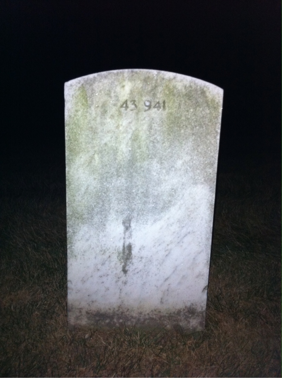 Back of headstone — Jim Alexander