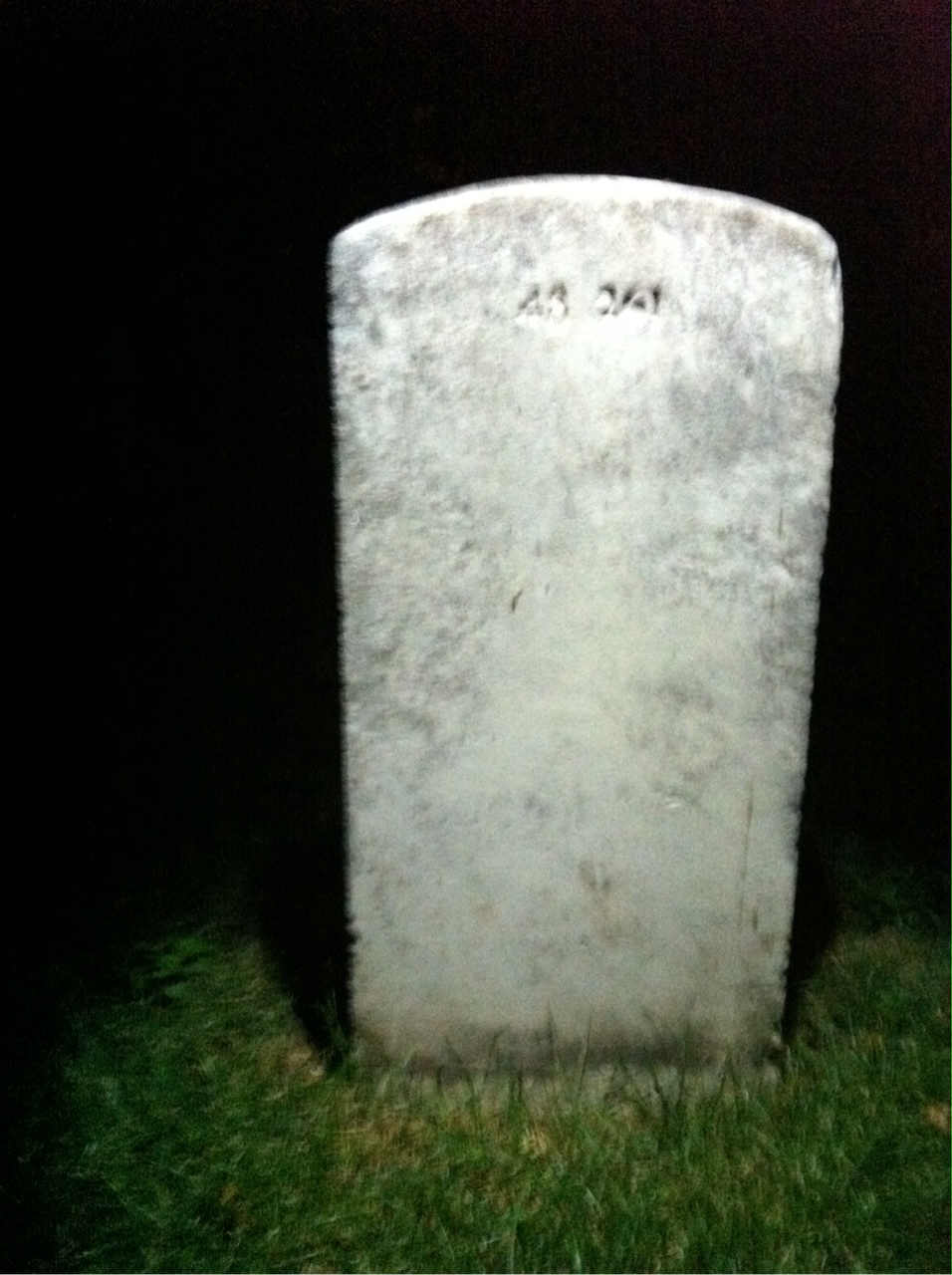 Back of headstone — Theodore Andregg