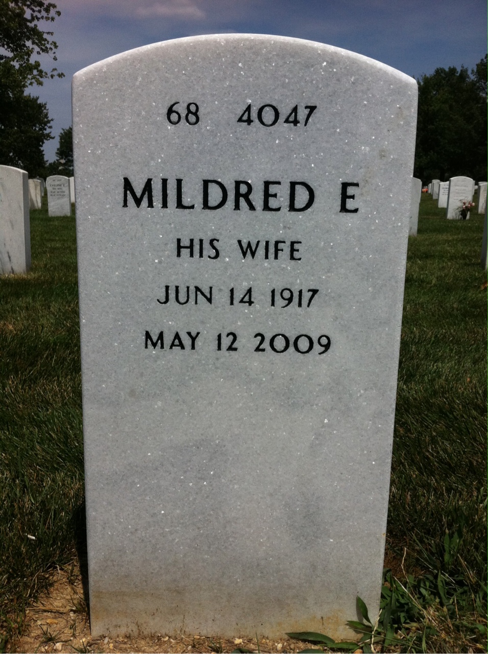 Back of headstone — John Garvin