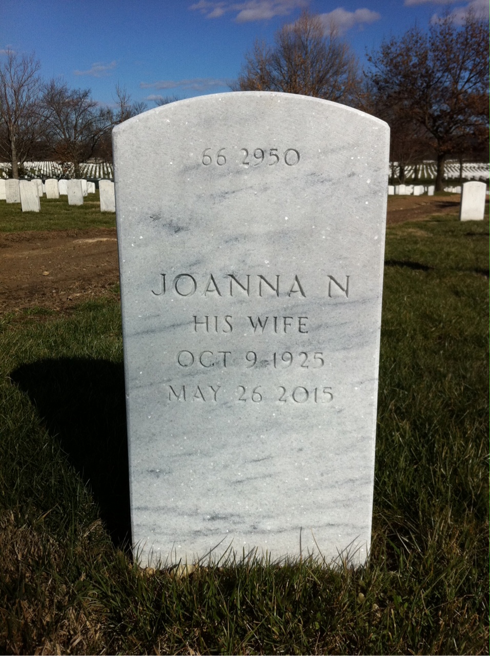Back of headstone — John Tracey