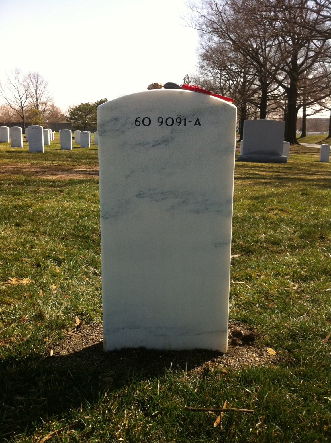 Back of headstone — Walter David Gray