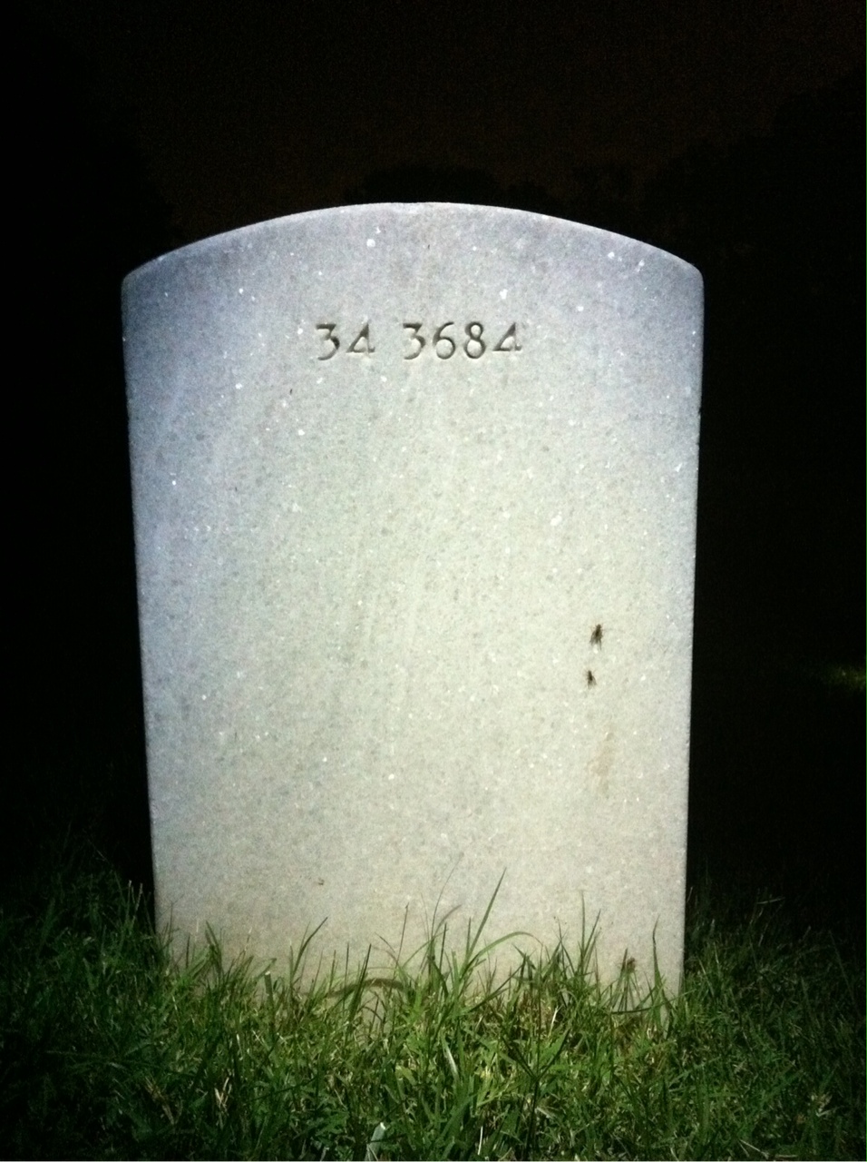 Back of headstone — Laurence Mitchell
