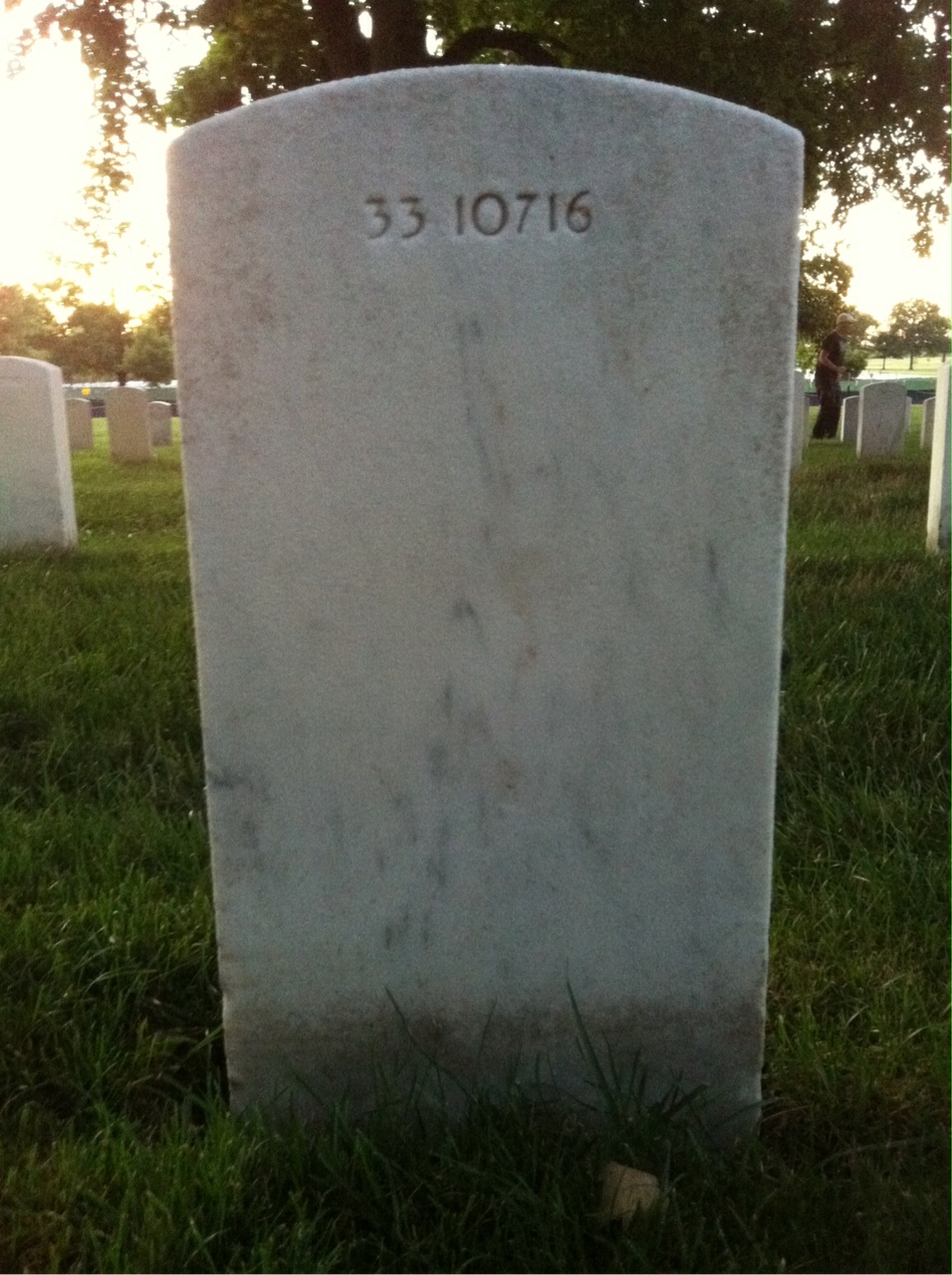Back of headstone — Celeste Moore