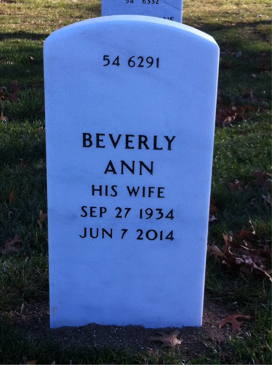 Back of headstone — Marvin Lind