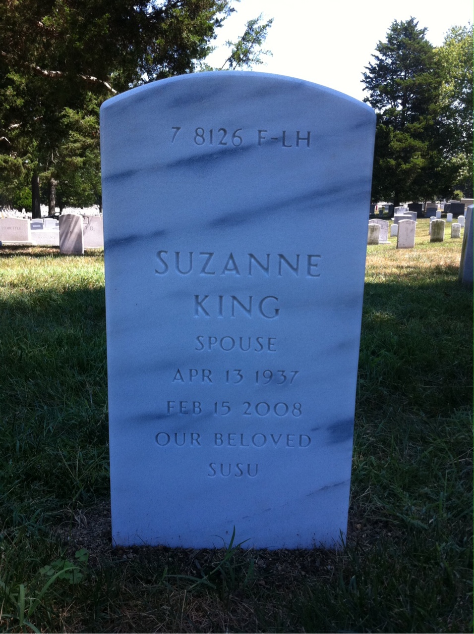 Back of headstone — William Clark