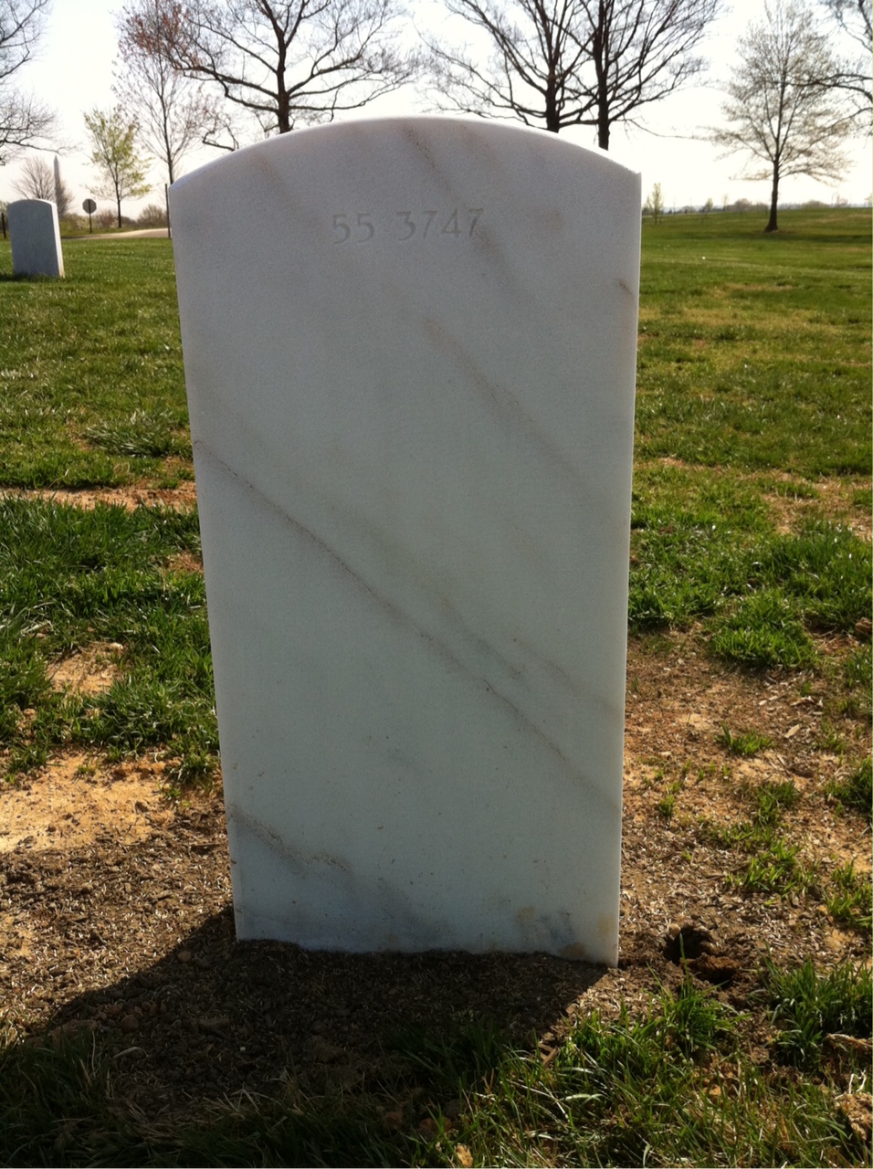 Back of headstone — Harry Moore