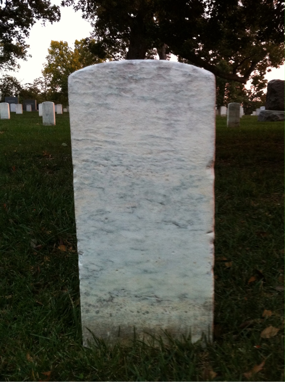 Back of headstone — John Myerdurk