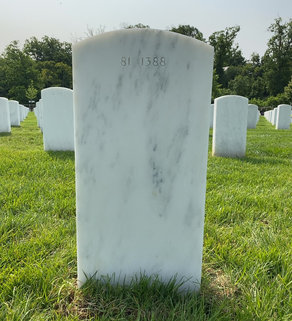 Back of headstone — Thomas M Thompson