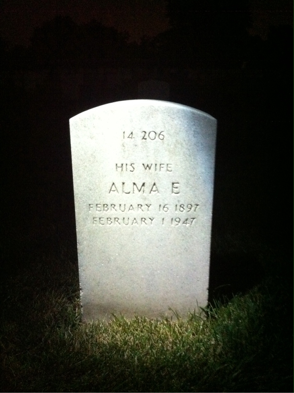 Back of headstone — Edward Conrad