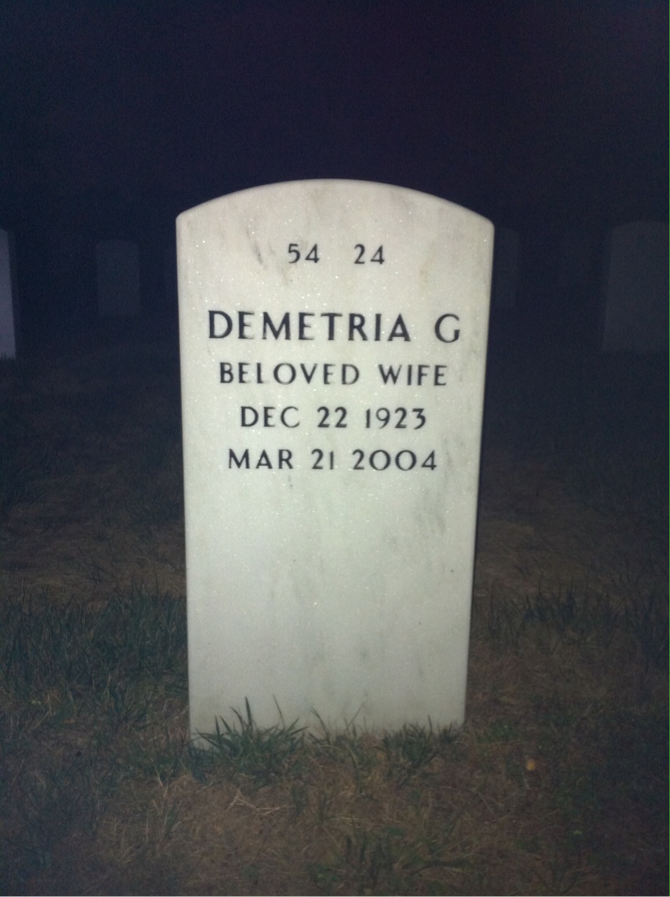 Back of headstone — Enrique Estrada