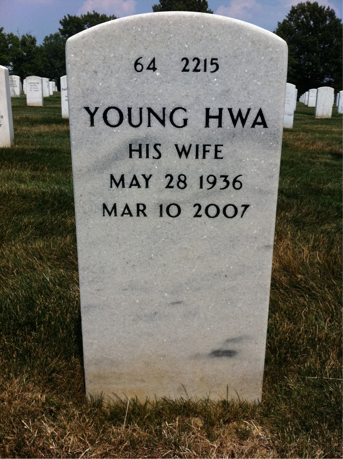 Back of headstone — Jerry Miller