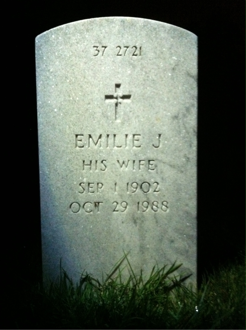 Back of headstone — Ralph Williams