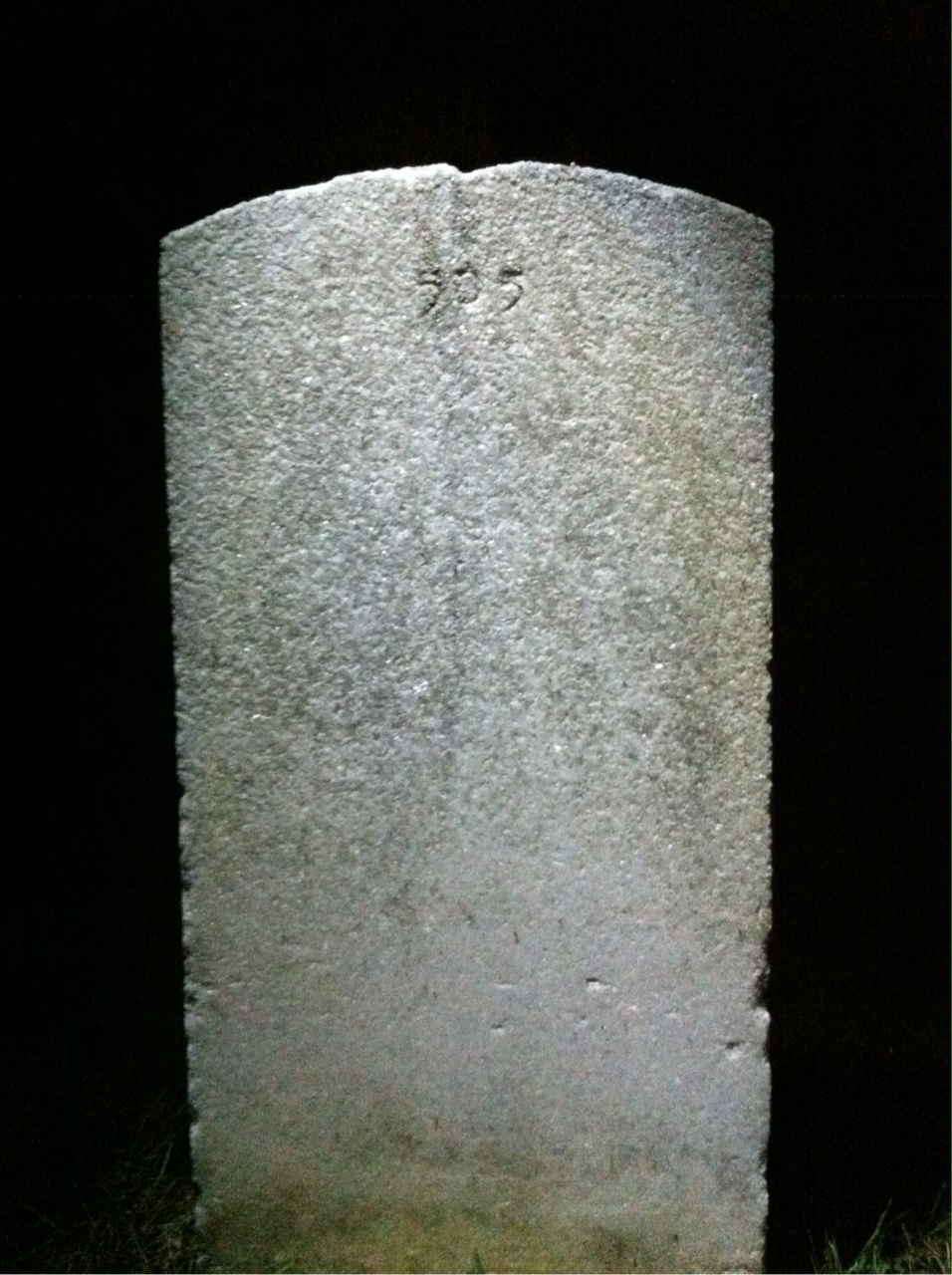 Back of headstone — John Artis