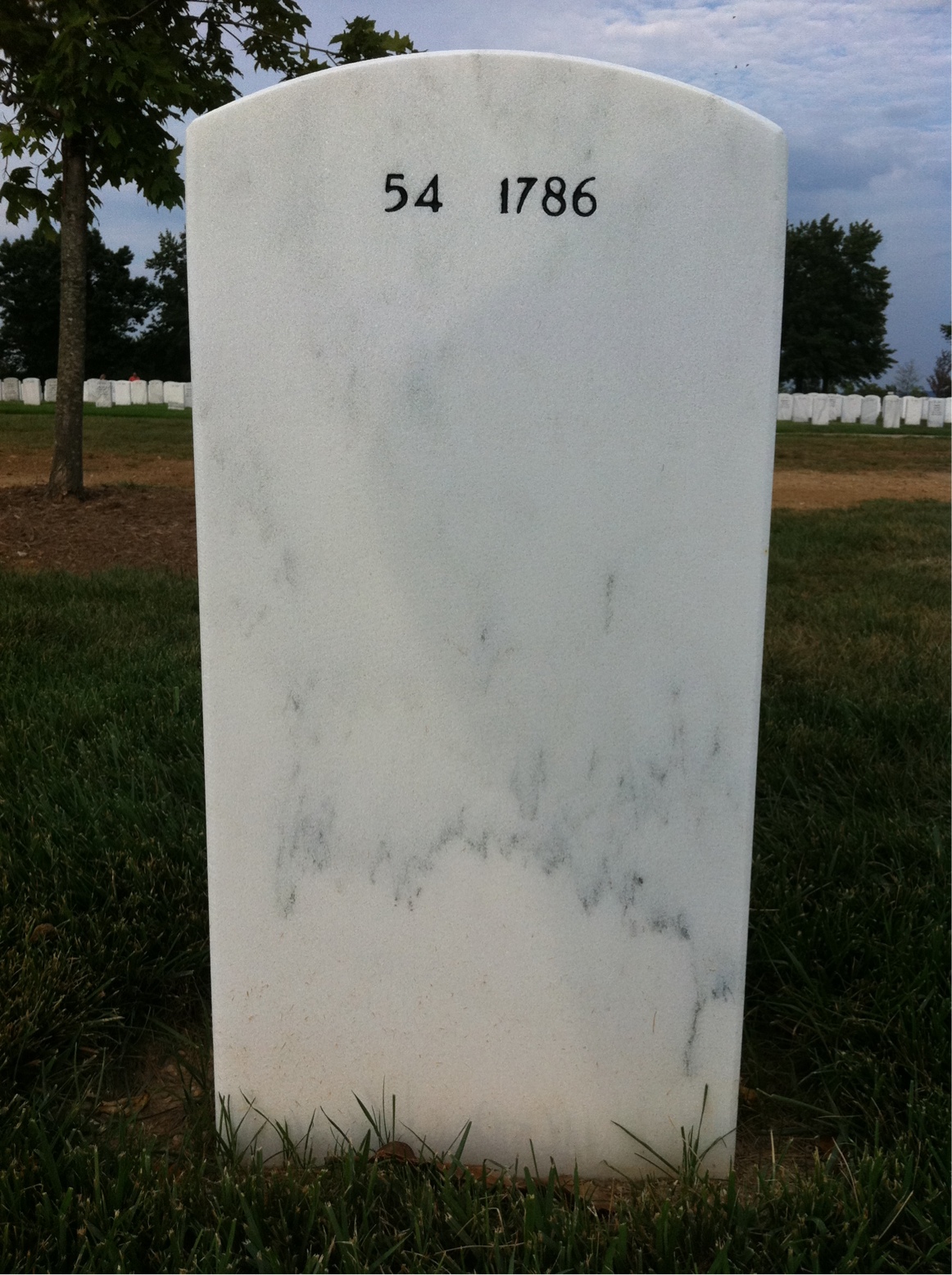 Back of headstone — Walter Harris Mclendon