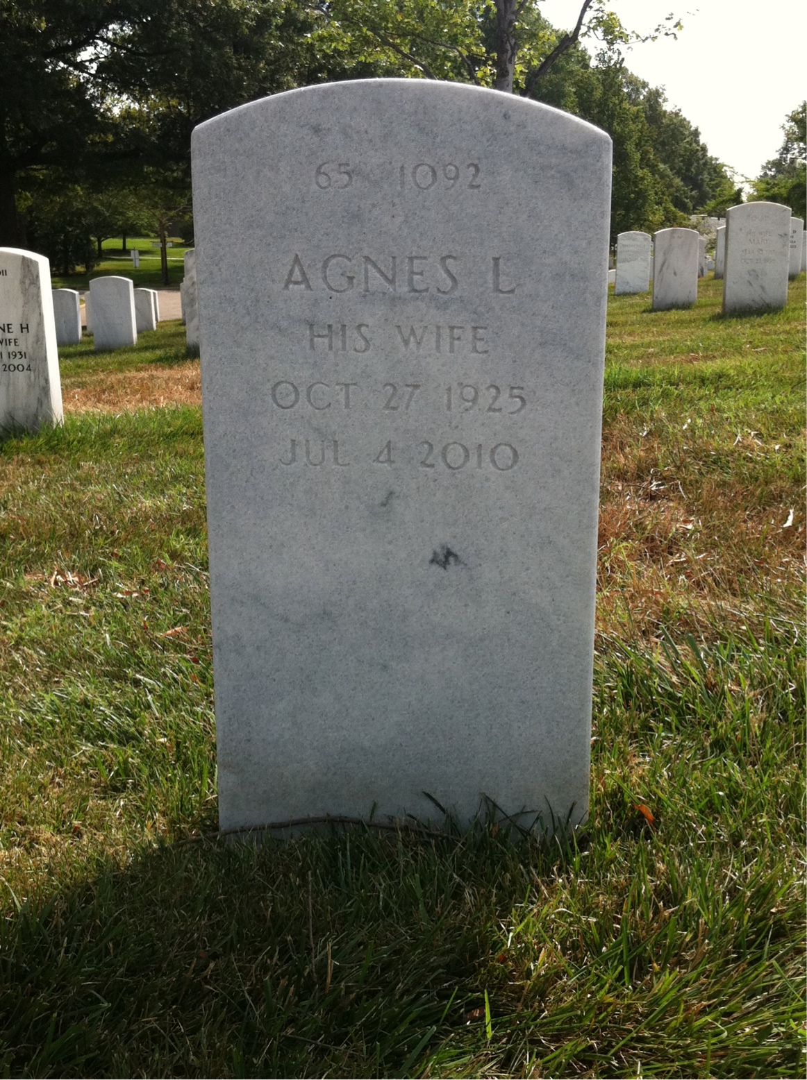 Back of headstone — Francis Murphy