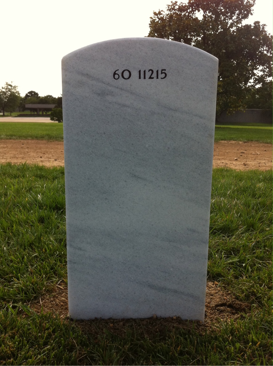 Back of headstone — Charles Baker
