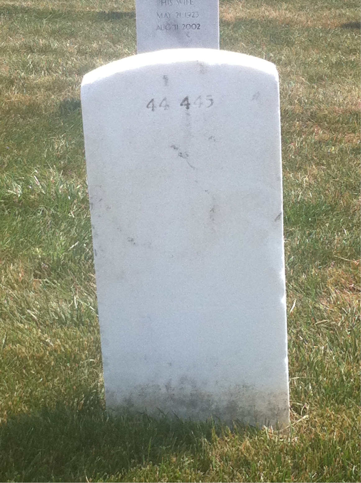 Back of headstone — Charles Mcinturff
