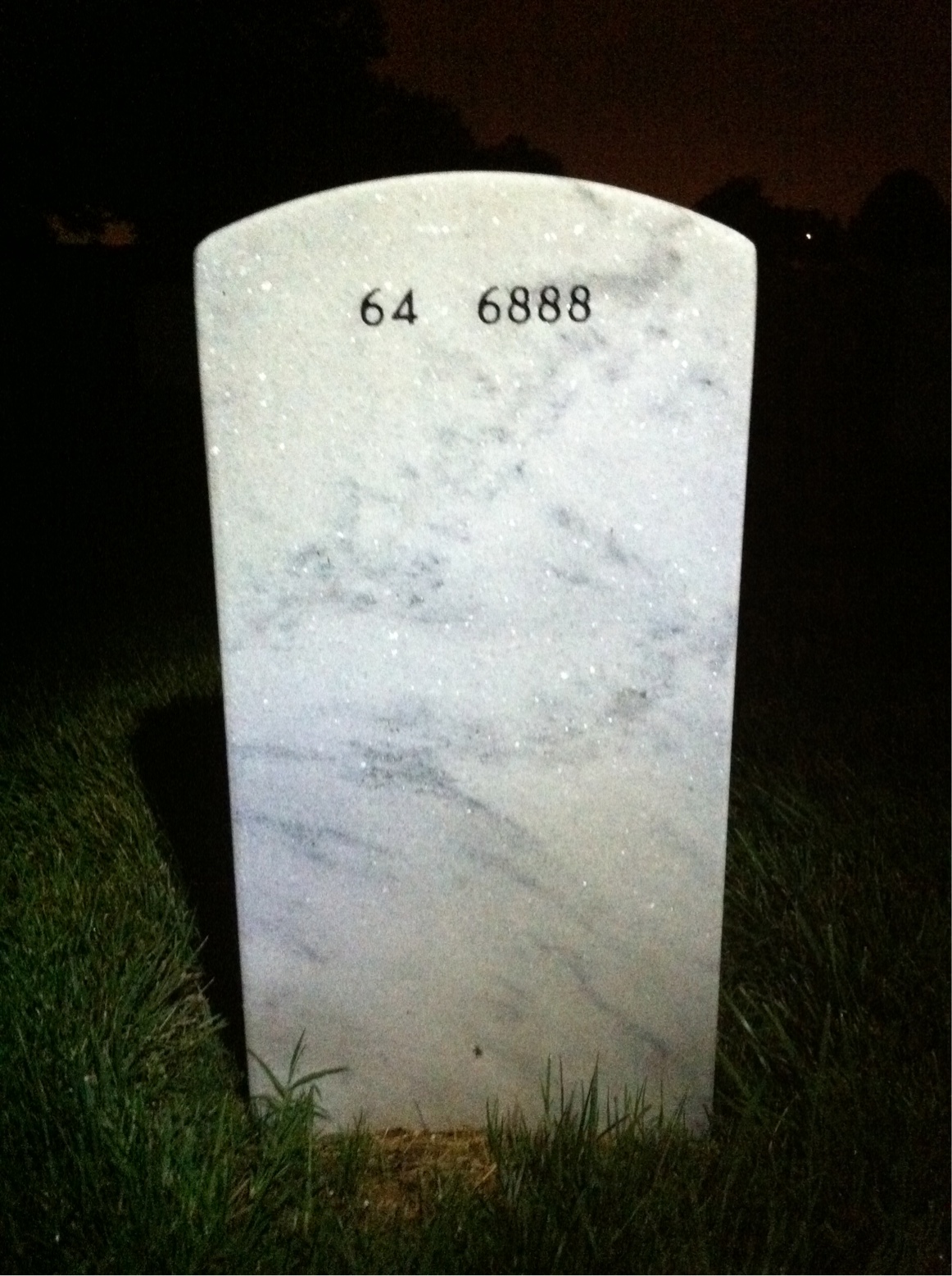Back of headstone — Darrell Collier