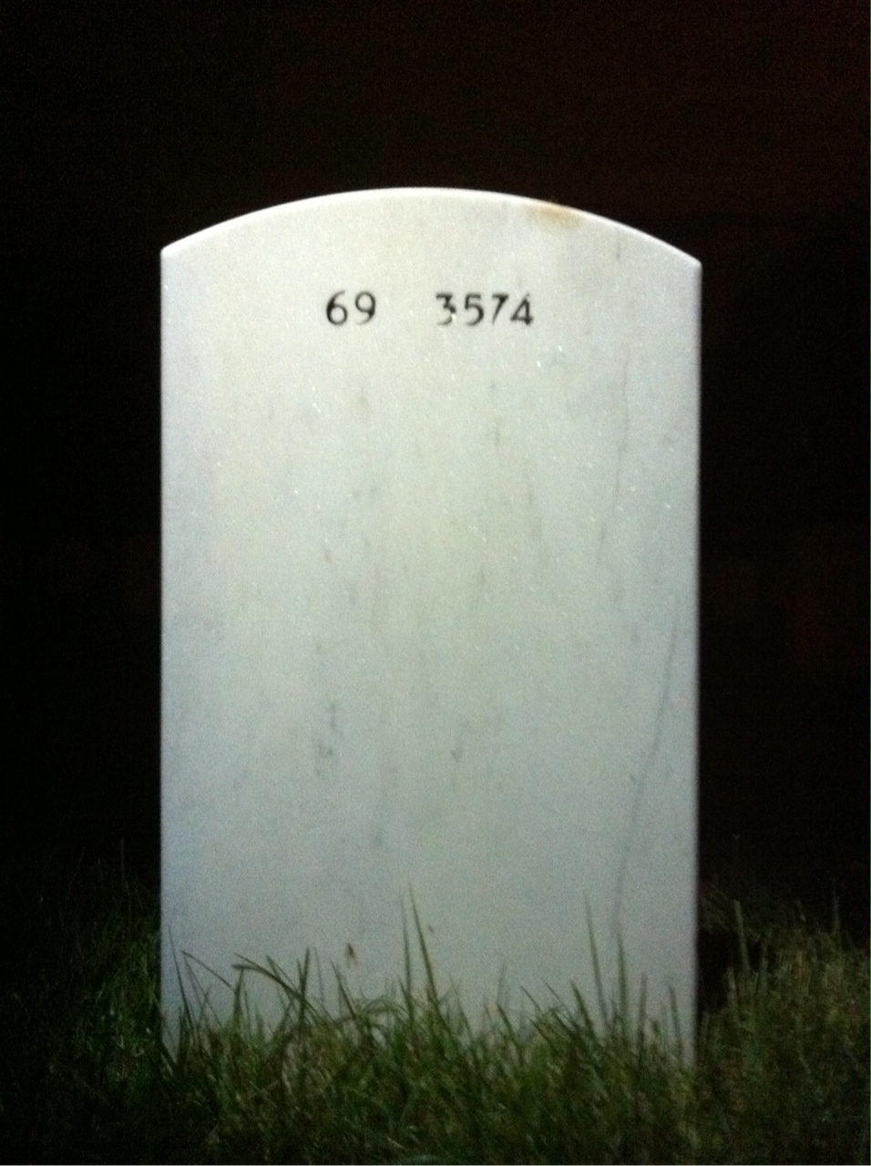Back of headstone — Walter Crawford
