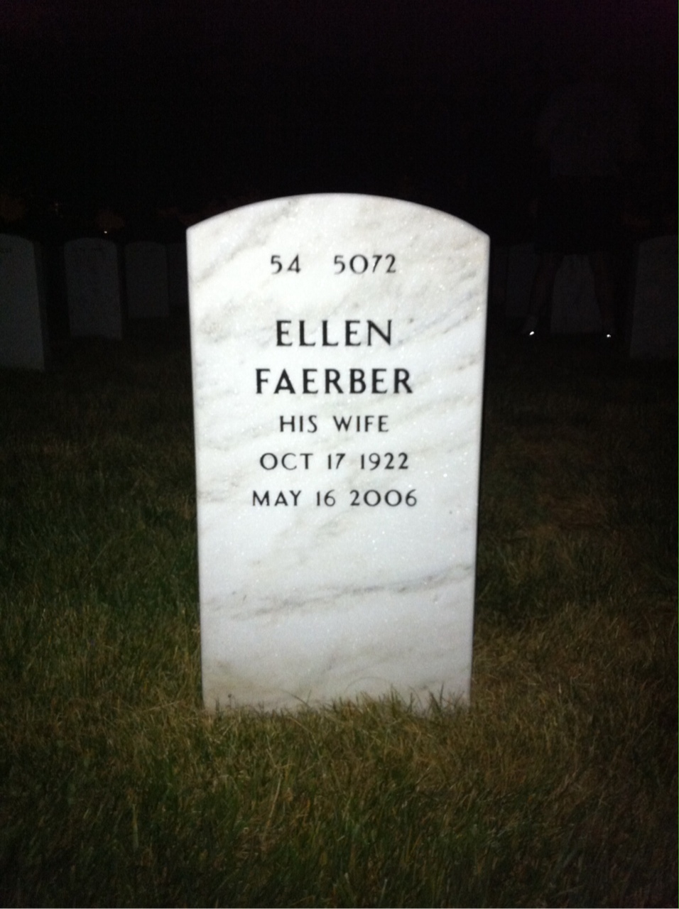 Back of headstone — Charles Undercoffer