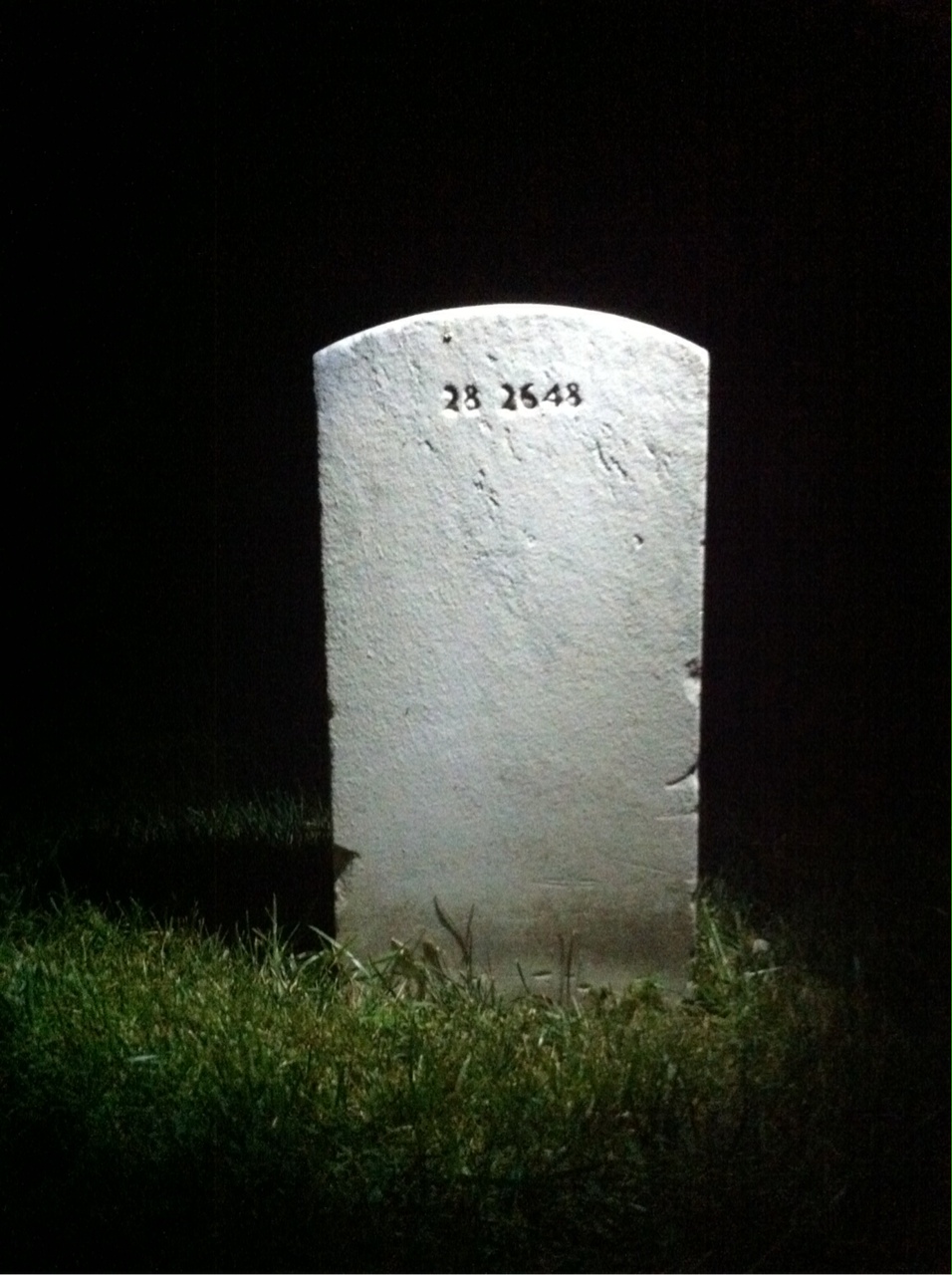Back of headstone — William Dean Martin