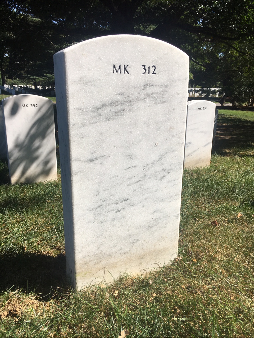Back of headstone — Robert S Barrigan