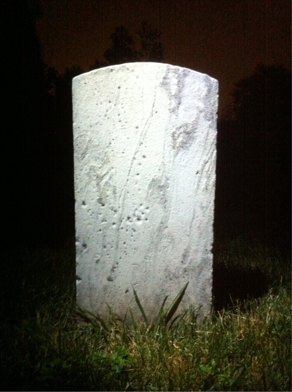 Back of headstone — Samuel Collins